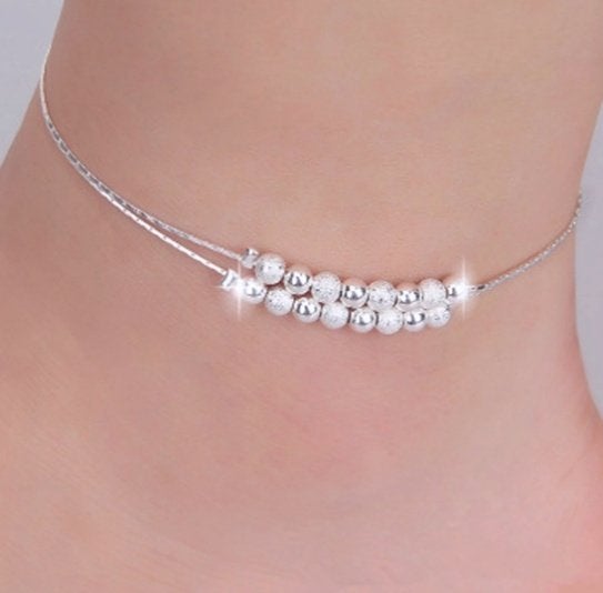 Mooie 10 type 925 sterling zilveren enkelbandjes, Ophalen of Verzenden, Nieuw, Zilver
