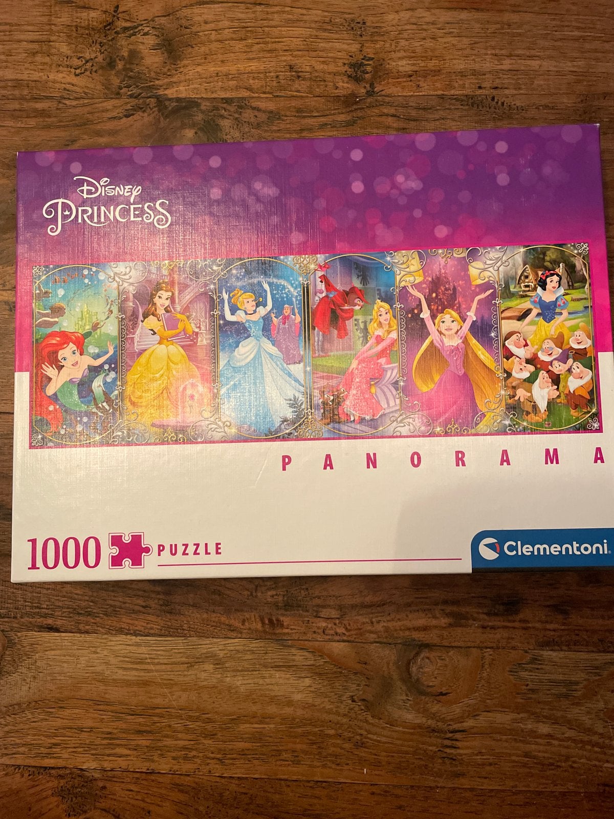 Disney Princess Panorama Legpuzzel 1000 stukjes, Ophalen of Verzenden, 500 t/m 1500 stukjes, Zo goed als nieuw, Legpuzzel