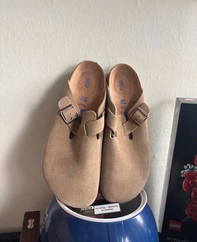 Birkenstock Boston Clogs - Zo goed als nieuw, Ophalen of Verzenden, Zo goed als nieuw, Beige, Instappers