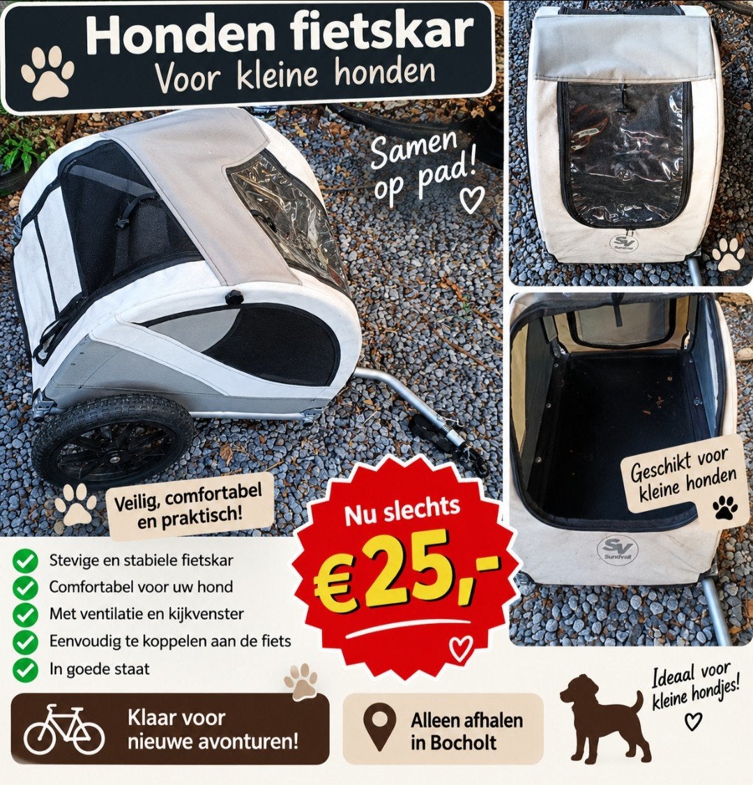 Hondenfietskar voor kleine honden - Veilig en comfortabel, Ophalen