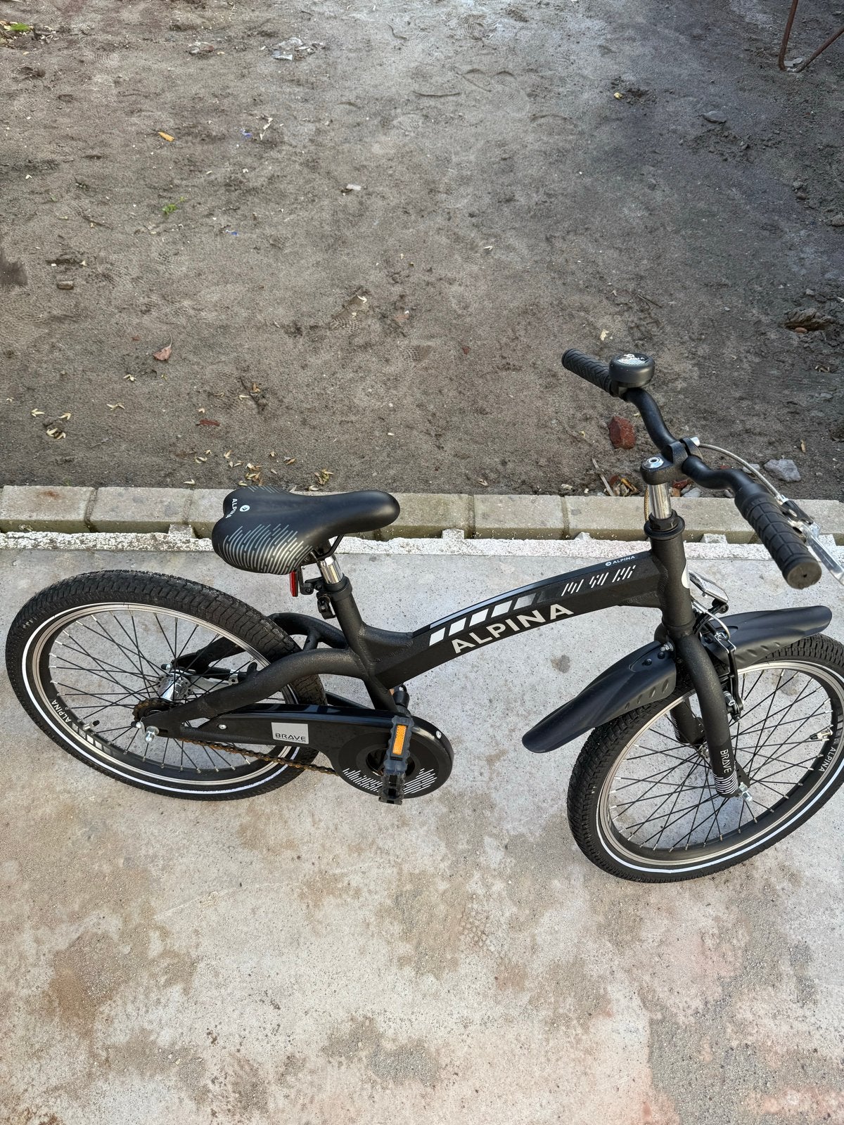 Alpina Brave kinderfiets 20 inch - Zwart, Fietsen en Brommers, Ophalen, Gebruikt, Velgrem, 20 inch of meer