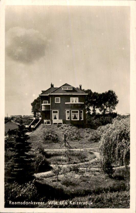 Raamsdonkveer - Villa Lija Keizersdijk, Verzamelen, Ansichtkaarten | Nederland, Ophalen of Verzenden, 1940 tot 1960, Gelopen, Noord-Brabant