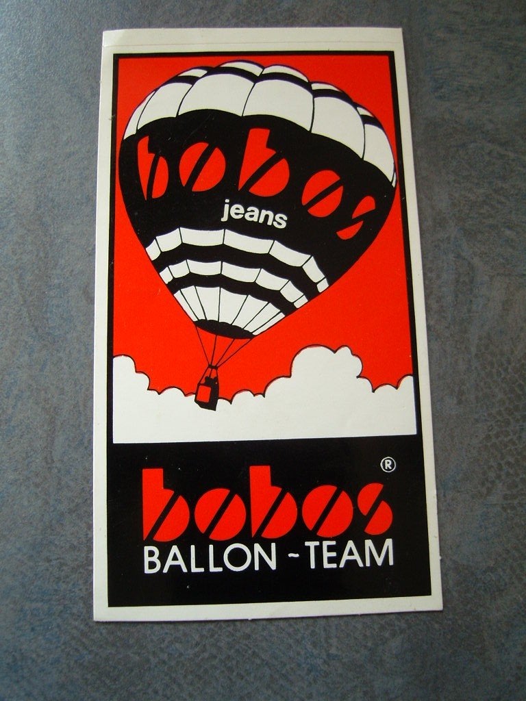 sticker luchtballon BOBOS jeans ballon-team, Ophalen, Zo goed als nieuw