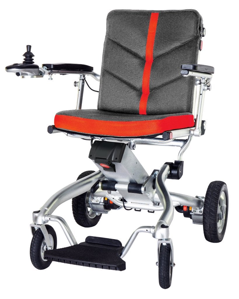 Smart Chair Travel showmodel opvouwbare elektrische rolstoel, Skyline Mobility, Amsterdam, Info@scootmobiel.email, Nieuw