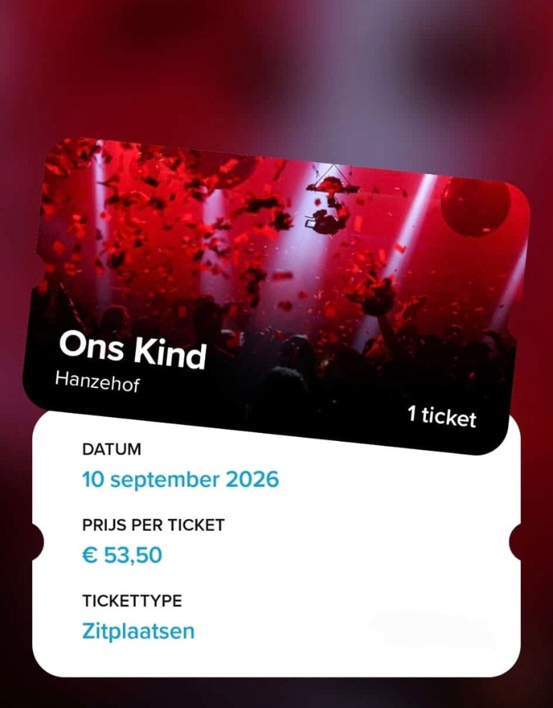 1 ticket Psychologie in Theater - Ons Kind 10 sept. Zutphen, Eén persoon