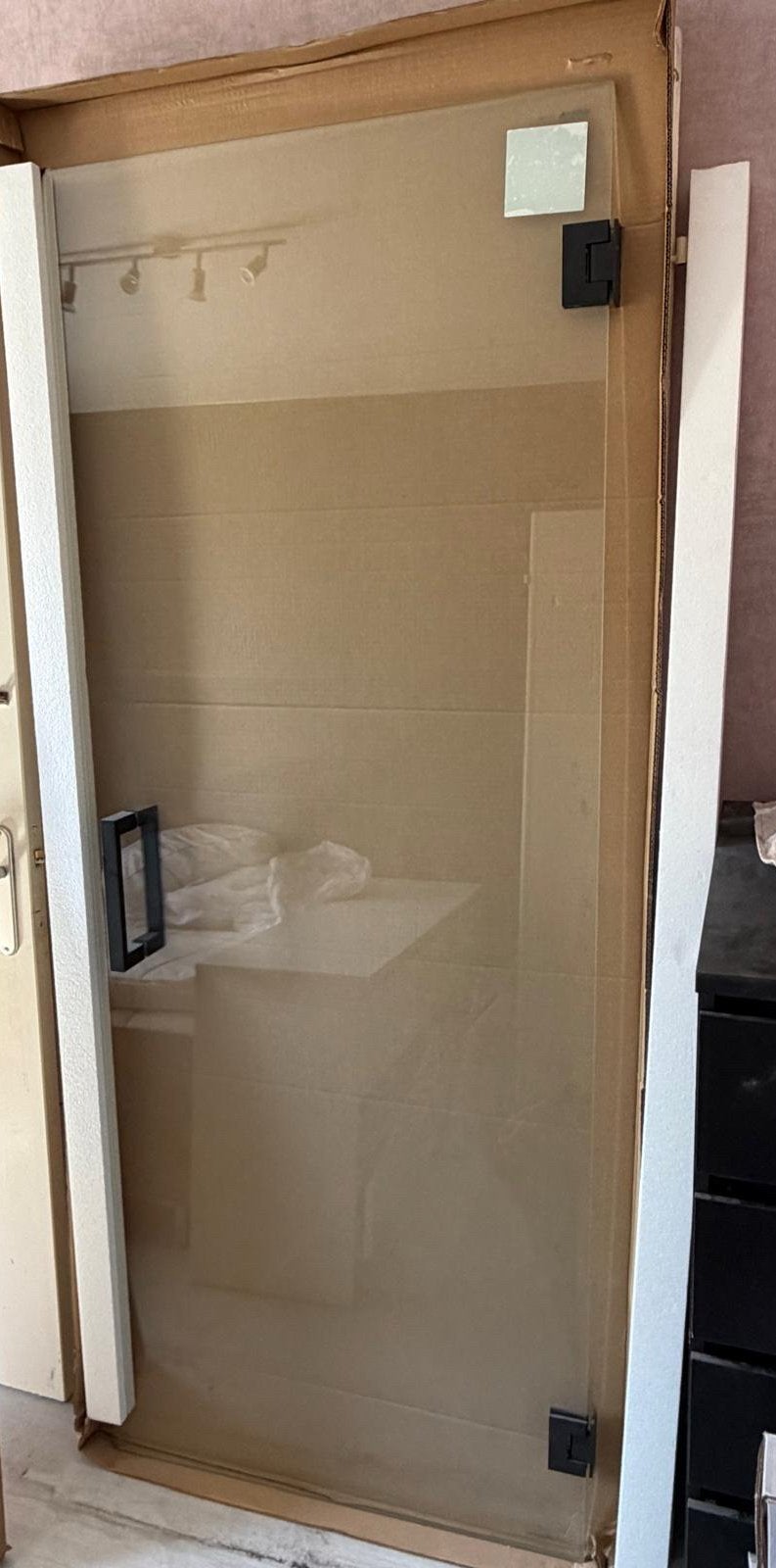 Douchedeur glas 2000x800mm, Ophalen, Nieuw, Glas, Douche