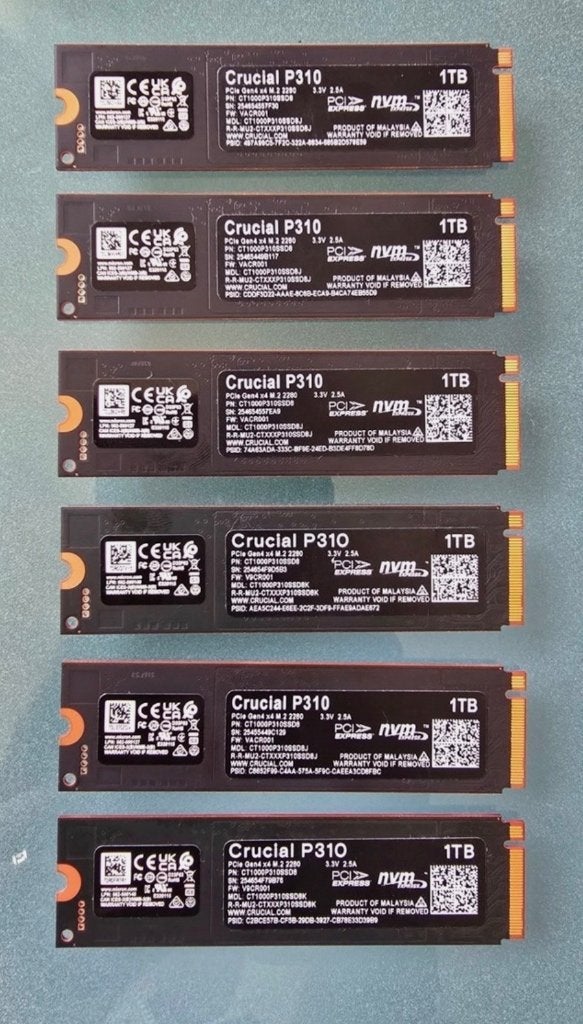 Crucial P310 1TB NVMe PCIe 4.0 SSD, Computers en Software, Harde schijven, Intern, Gebruikt, SSD, Ophalen of Verzenden