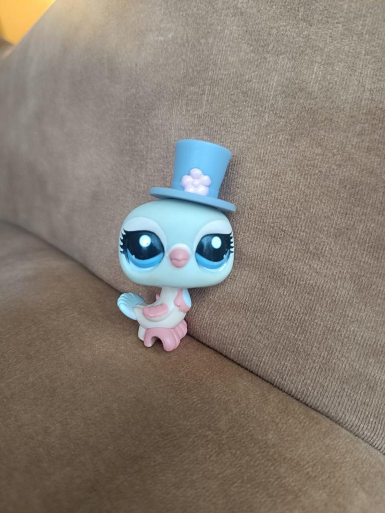 littlest Petshop Duif #1791 inclusief orginele hoed, Ophalen of Verzenden, Gebruikt