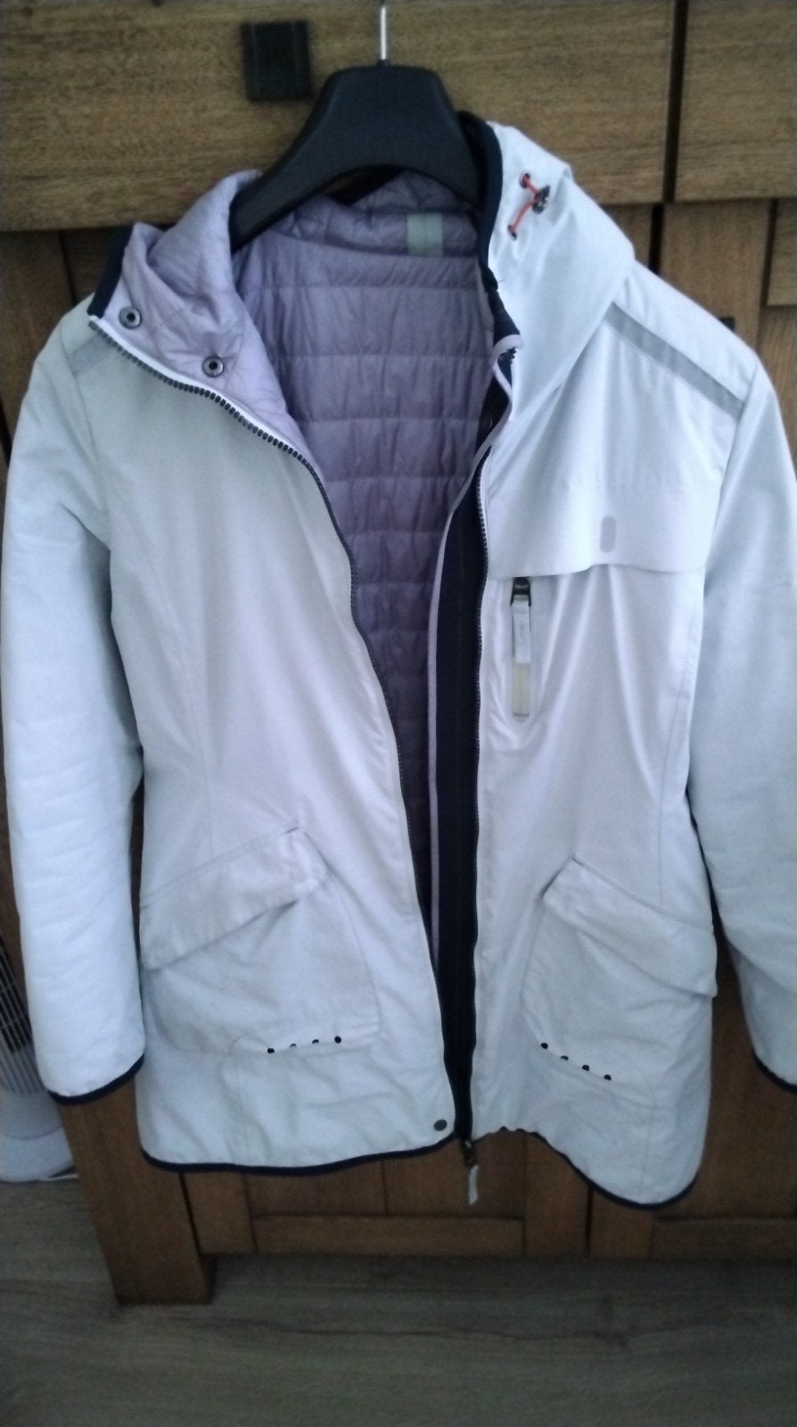 winterjas, Kleding | Dames, Jassen | Winter, Ophalen of Verzenden, Gedragen, Maat 38/40 (M), Wit