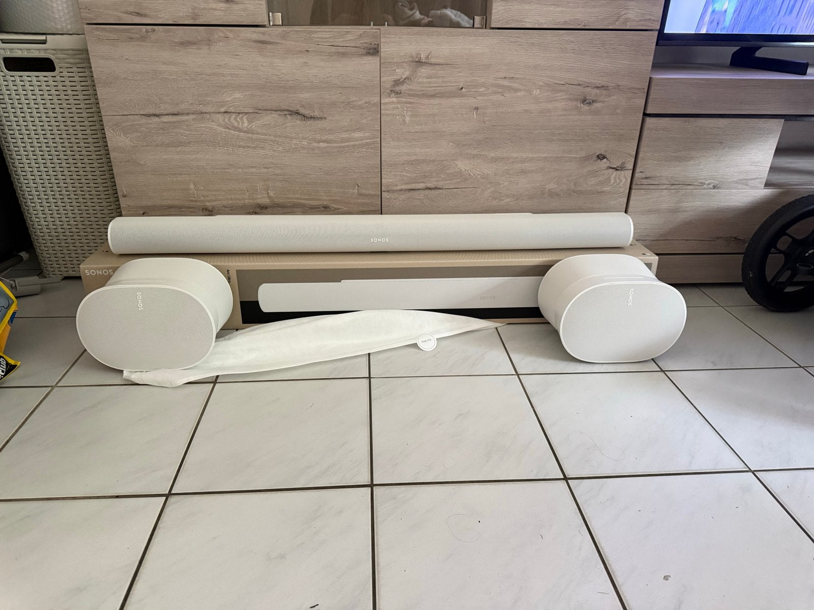 Sonos Arc Ultra Soundbar met 2x Sonos Era 300 speakers, Overige merken, Zo goed als nieuw, Speakers, Losse componenten