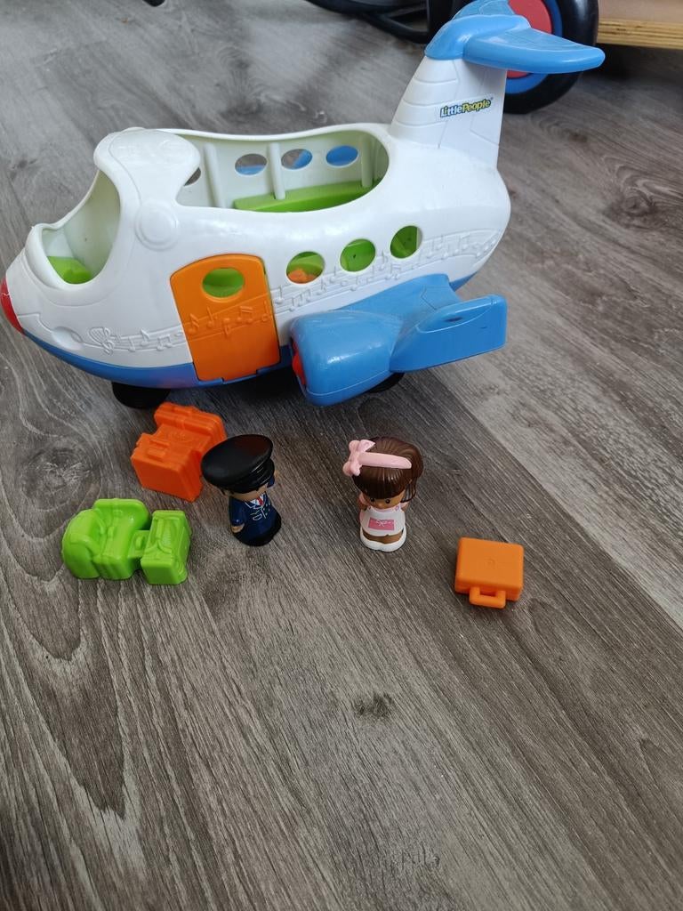 Little People Vliegtuig met Piloot en Passagier, Ophalen of Verzenden, Gebruikt