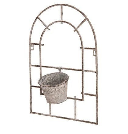Gaaf Muur bloempotten rek Chaikel grijs 36 x 15 x 50 cm, Tuin en Terras, ., Rond, Nieuw, Ophalen of Verzenden