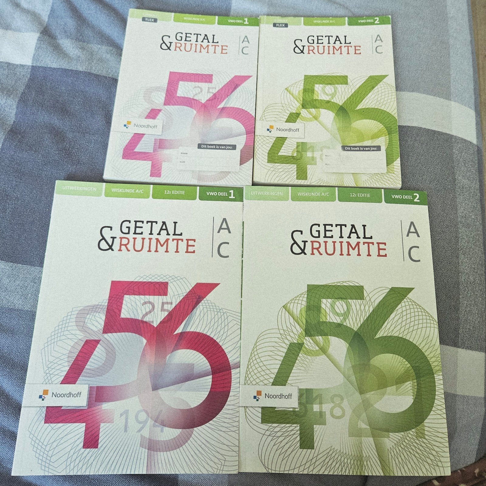 Getal & Ruimte Wiskunde A/C VWO deel 1 & 2 (12e editie), Gelezen, VWO, Wiskunde A, Noordhoff