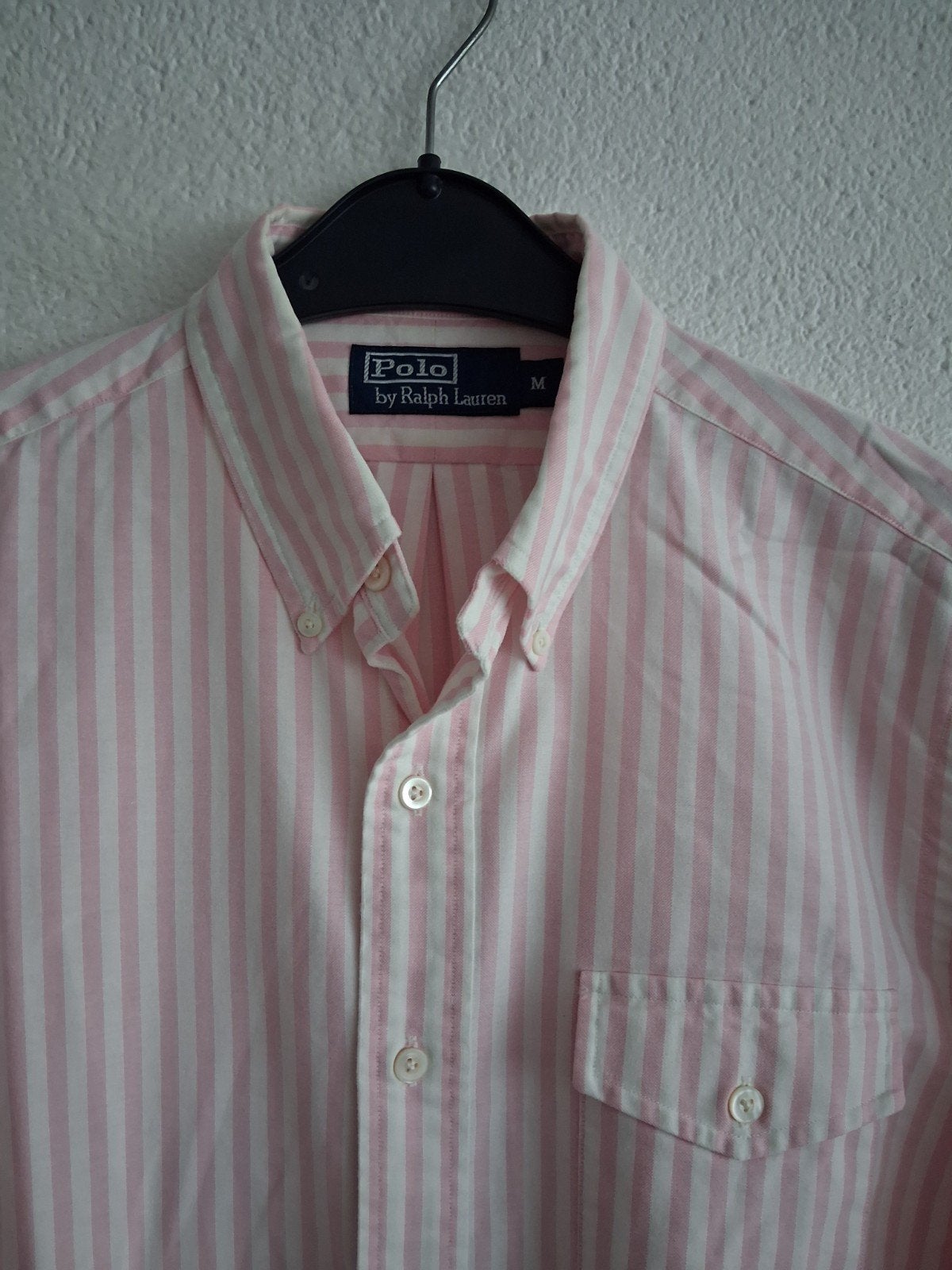 Polo Ralph Lauren gestreept overhemd - Maat M, Kleding | Heren, Overhemden, Roze, Halswijdte 39/40 (M), Ophalen of Verzenden, Polo Ralph Lauren