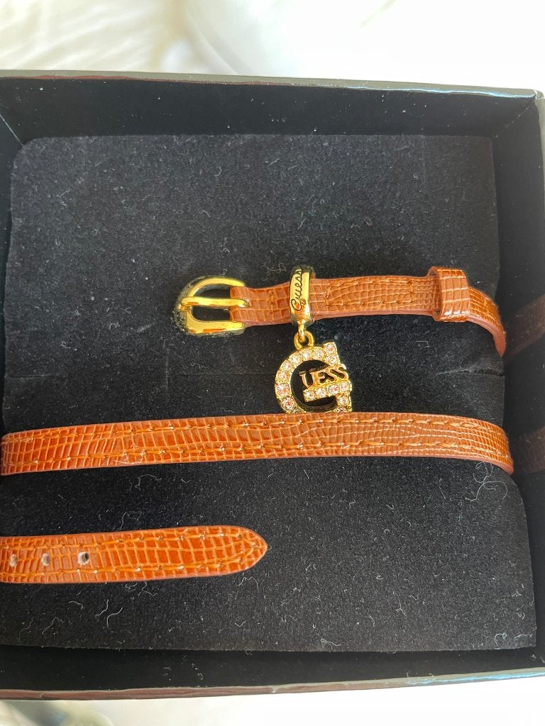 Guess leren armband Nieuw in doos, Ophalen of Verzenden, Nieuw, Bruin, Leer