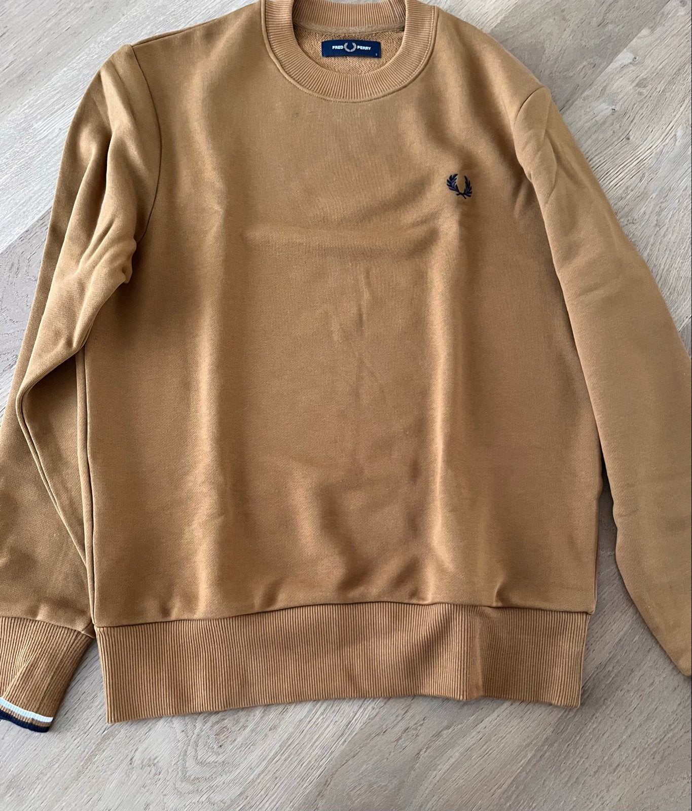 Fred Perry Heren Sweater Maat S Caramel Bruin, Kleding | Heren, Ophalen of Verzenden, Zo goed als nieuw, Maat 46 (S) of kleiner