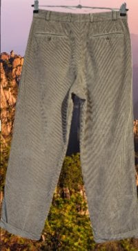 BURBERRY 😎zachte rib fluwelen plooien pantalon mt 48, Beige, Zo goed als nieuw, Burberry, Verzenden