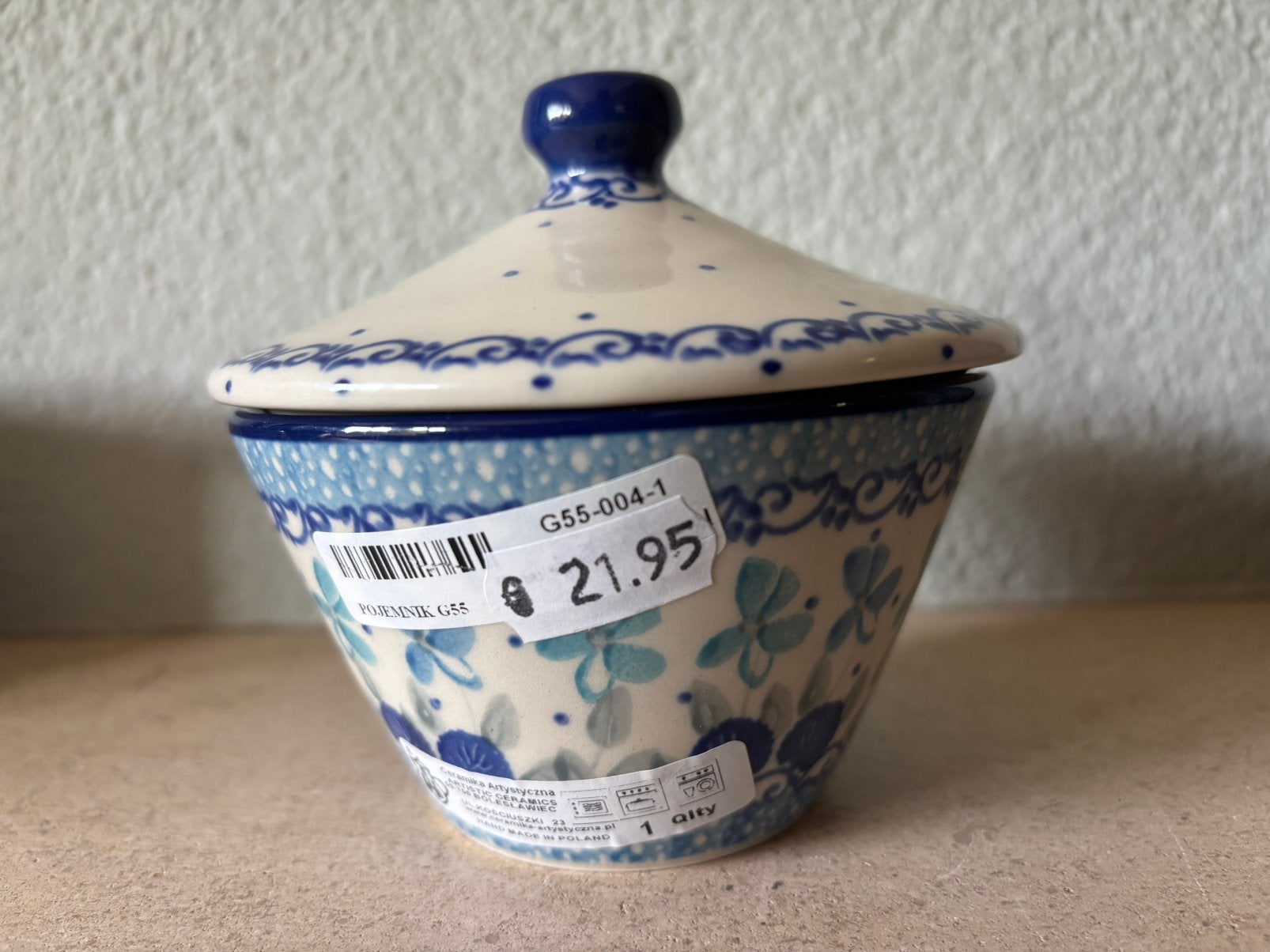 Bunzlau suikerpot, Keramiek, Overige typen, Nieuw, Ophalen of Verzenden