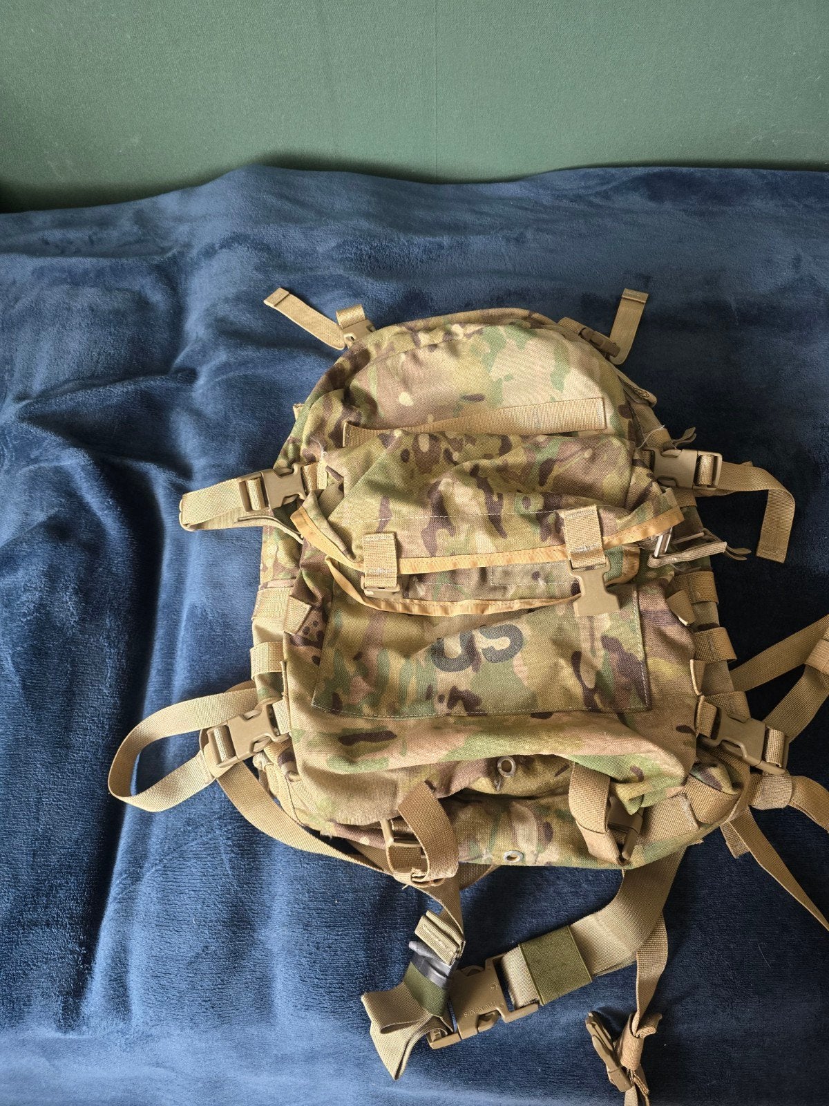 US Army Rugzak - Camouflage - Stevig en Ruim, Gebruikt, 25 tot 40 cm, Ophalen of Verzenden, Trekking