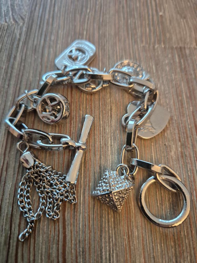 Armband met Bedels, Staal, Met bedels of kralen, Nieuw, Ophalen of Verzenden