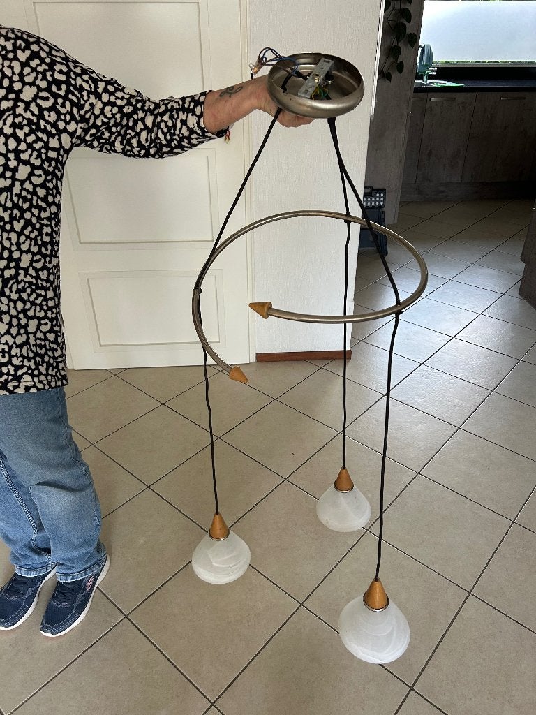 Vintage Massive hanglamp, Huis en Inrichting, Lampen | Hanglampen, Ophalen