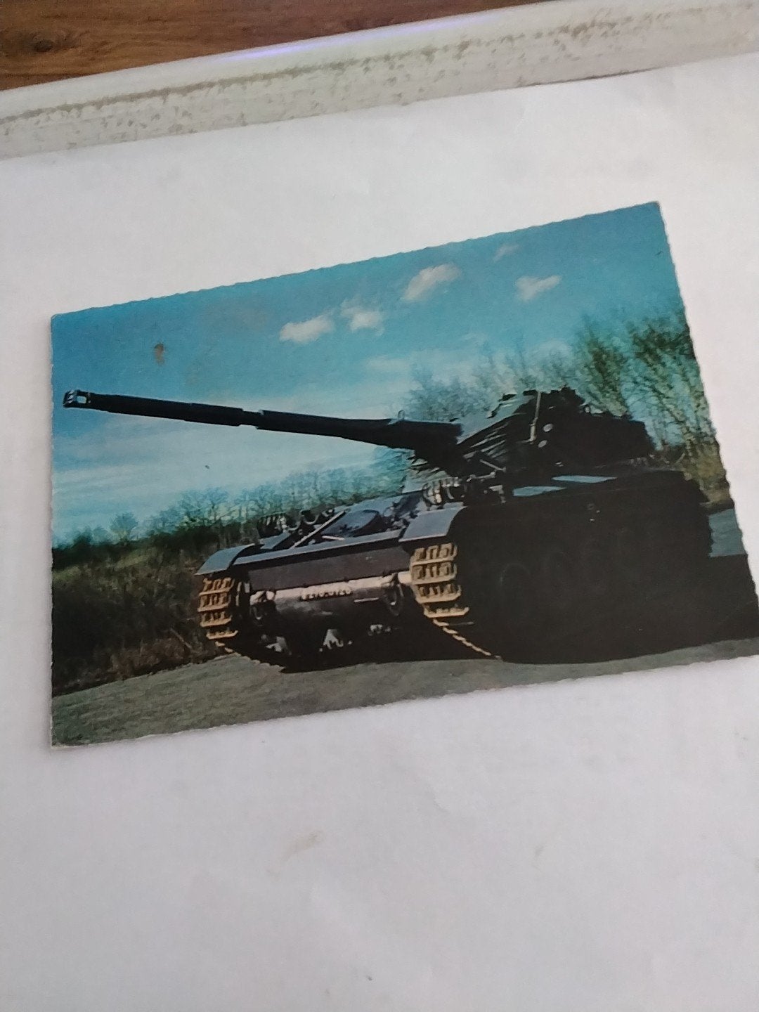 Vintage Ansichtkaart Tank AMX 13, Frankrijk 1972, Ophalen of Verzenden, 1960 tot 1980, Gelopen