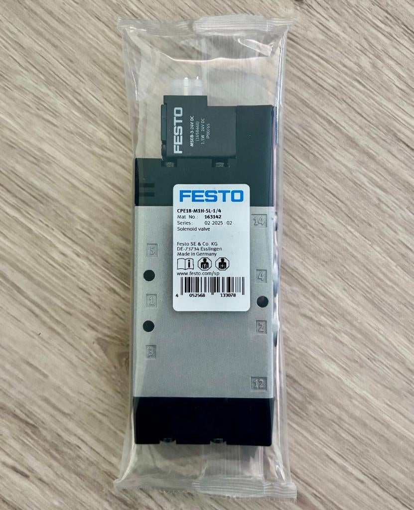 FESTO - CPE18-M1H-5L-1/4 - 163142 - Magneetventiel - NIEUW, Hobby en Vrije tijd, Elektronica-componenten, Nieuw, Ophalen of Verzenden