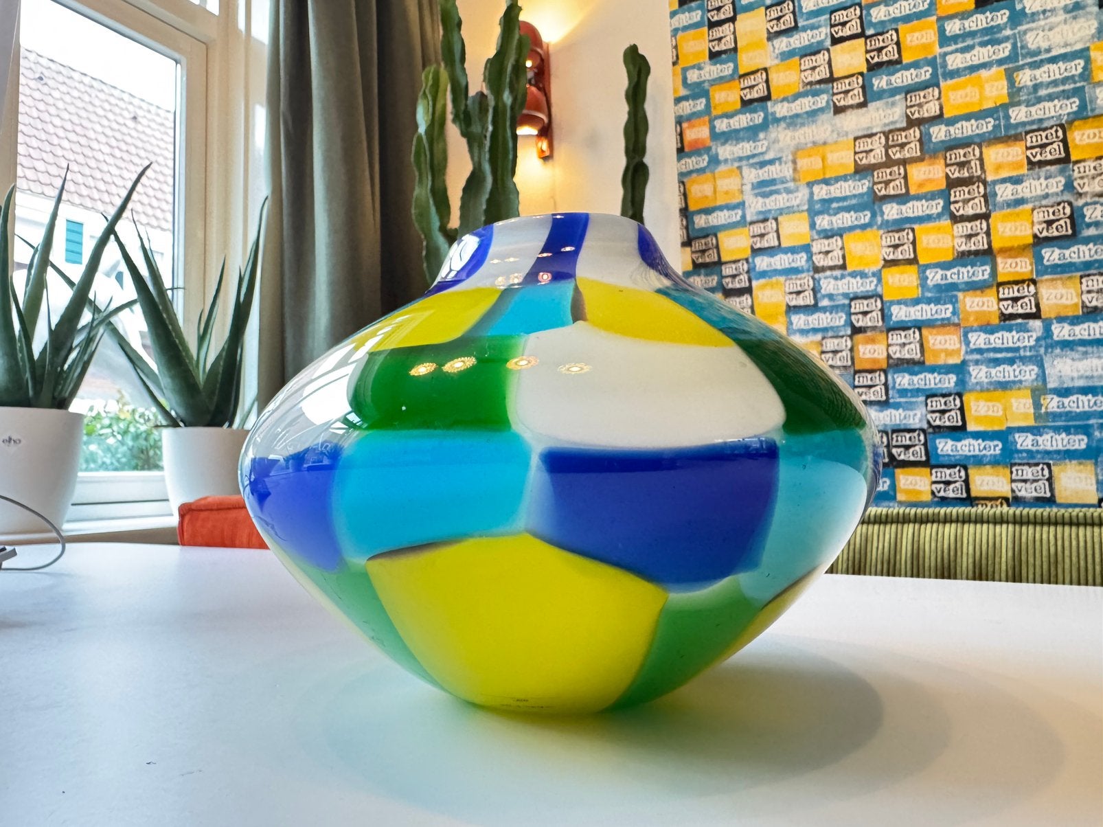 Vintage Murano stijl Pezzato Art Glass Vaas MCM, Vacatures, 33 - 40 uur