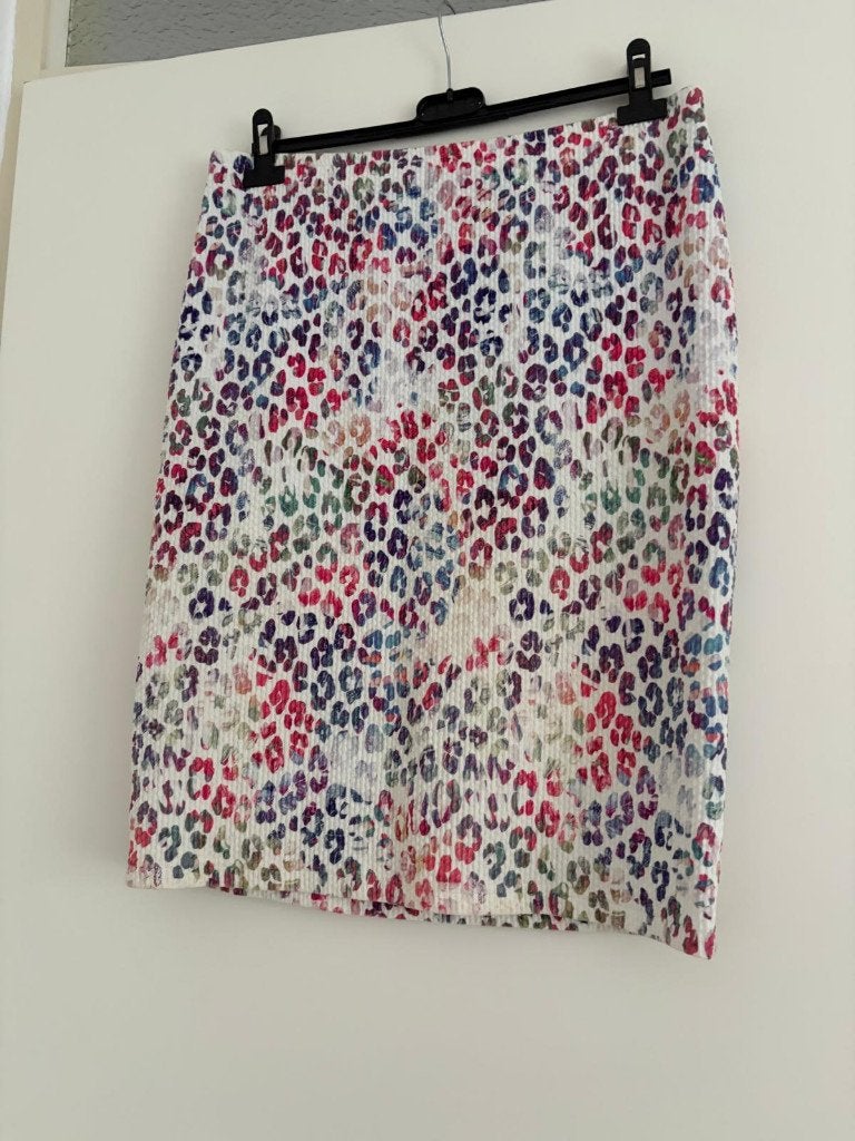 :Barbara Lebek rok met print maat 42–zomers & comfortabel, Wit, Maat 42/44 (L), Ophalen of Verzenden, Zo goed als nieuw