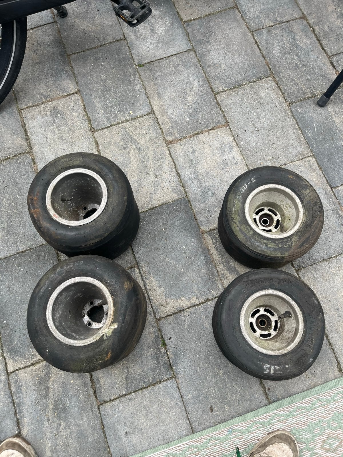 Set van 4 gebruikte kart velgen, Sport en Fitness, Karting, Verzenden, Gebruikt, Onderdelen Kart