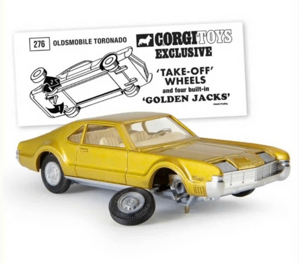 Oldsmobile Toronado take off wheels 1/51 CORGI NEW ref. 276, Hobby en Vrije tijd, Ophalen of Verzenden, Nieuw, Auto, Corgi
