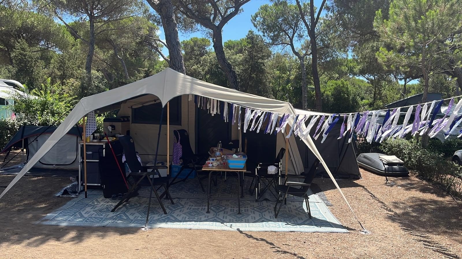 Campooz Lazy Jack - trekking - 2023 met Ugly Betty, Caravans en Kamperen, Ophalen, Beige, Aanwezig, Campooz