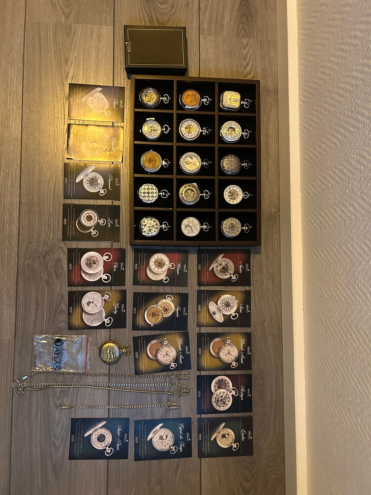 Collections zakhorloges, 15 stuks + ketting (4), Overige merken, Overige materialen, Zakhorloge, Ophalen of Verzenden