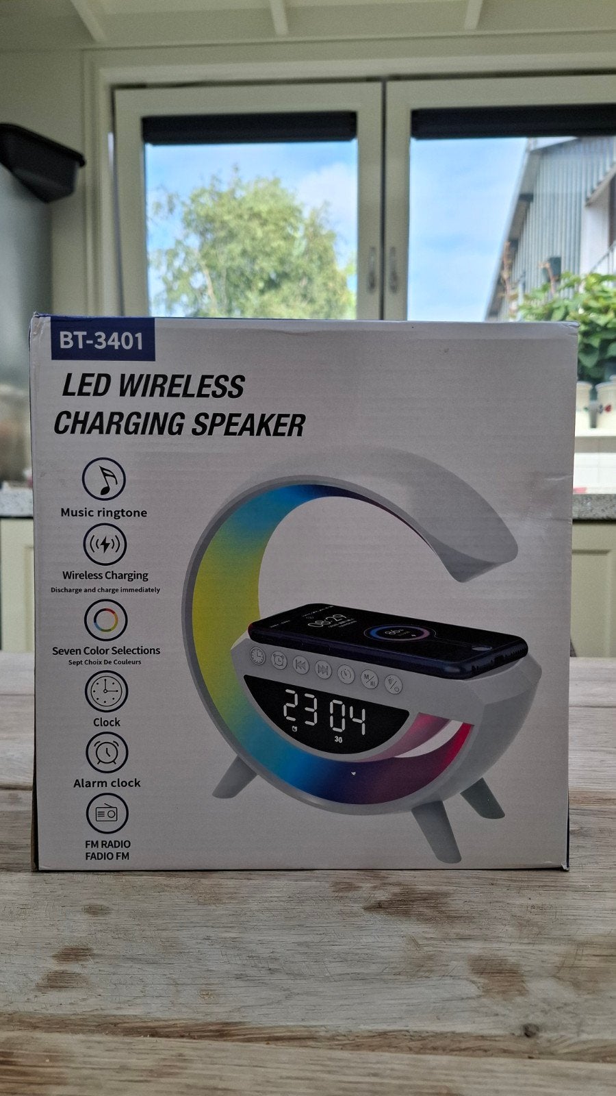 BT-3401 LED Draadloze Oplaad Speaker met Klok & Alarm, Ophalen of Verzenden, Nieuw, Overige typen