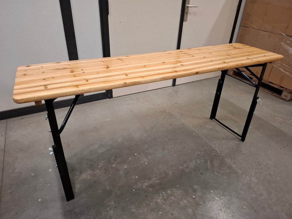 biertafel in hoogte verstelbaar, Ophalen, Zo goed als nieuw, Rechthoekig, Hout