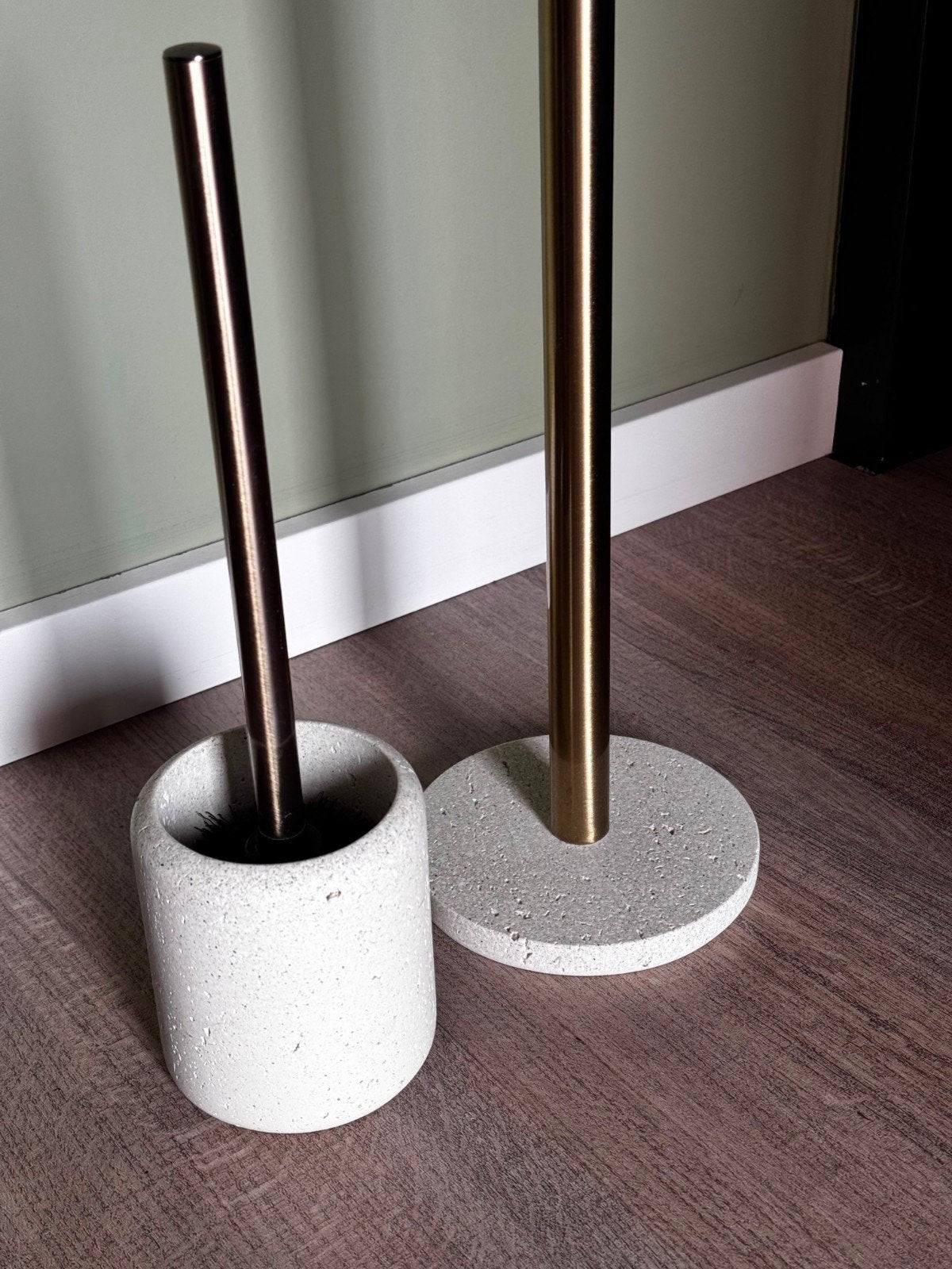 NIEUW WC borstel en reserverolhouder, Ophalen of Verzenden, Nieuw, Beige, Toilet-accessoire