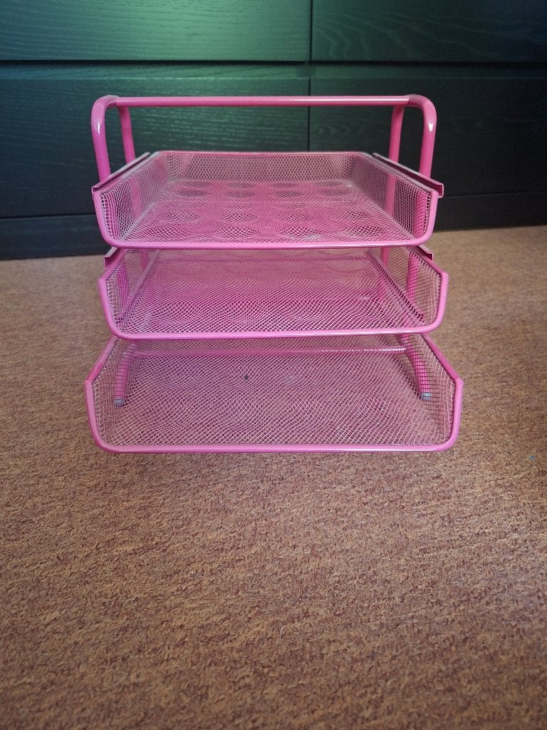 Bureau ordenen, Ophalen, Gebruikt, Roze, Metaal