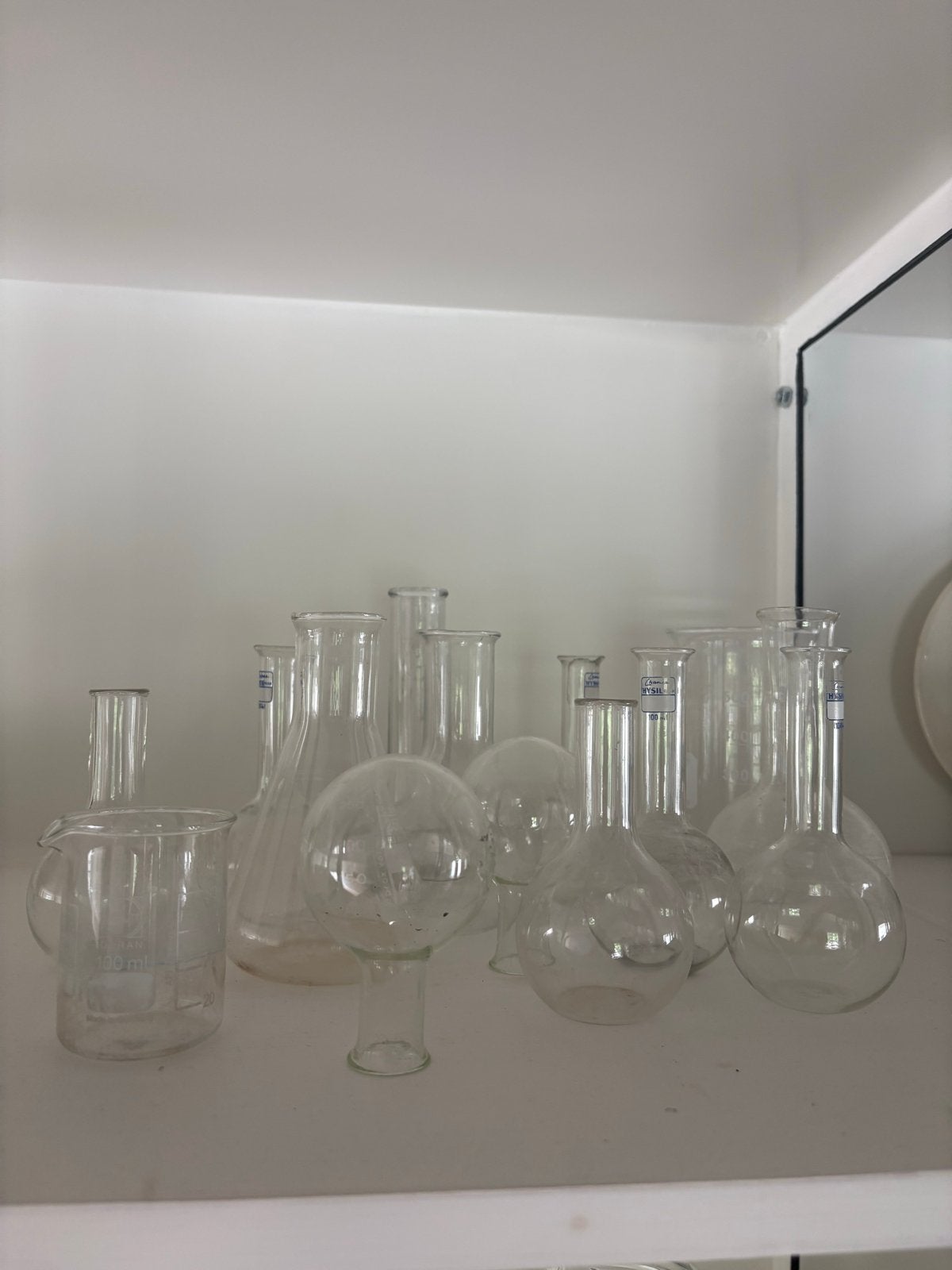 Laboratorium Erlenmeyers en Kolven - Decoratieve Vaasjes, Ophalen of Verzenden