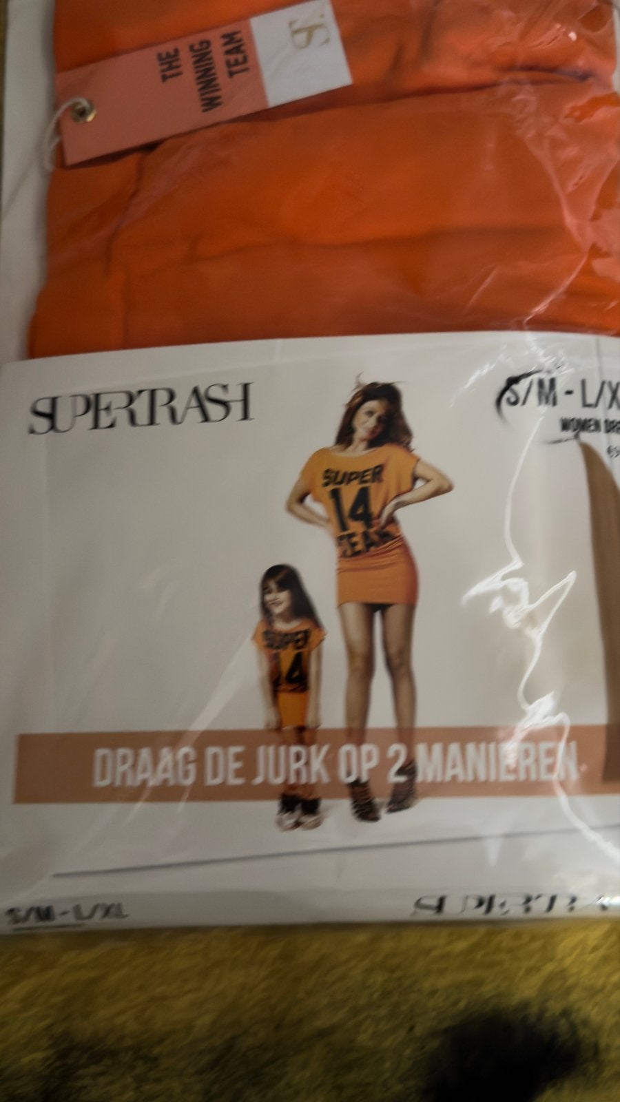 Supertrash oranje jurk en Jacky T-shirt, Kleding | Dames, Jurken, Oranje, Ophalen of Verzenden, Maat 34 (XS) of kleiner, Gedragen