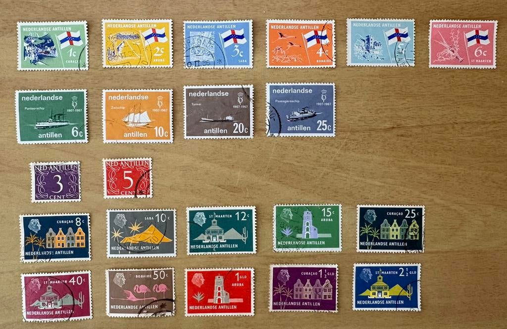 Postzegels Nederlandse Antillen, Ophalen of Verzenden, Gestempeld