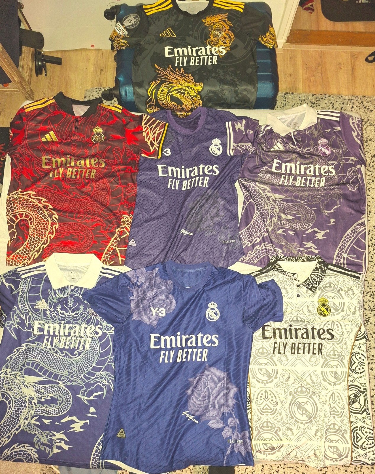 7 soorten Real Madrid shirts Adidas custom, fijne kwaliteit, Maat M, Ophalen of Verzenden, Zo goed als nieuw, Shirt