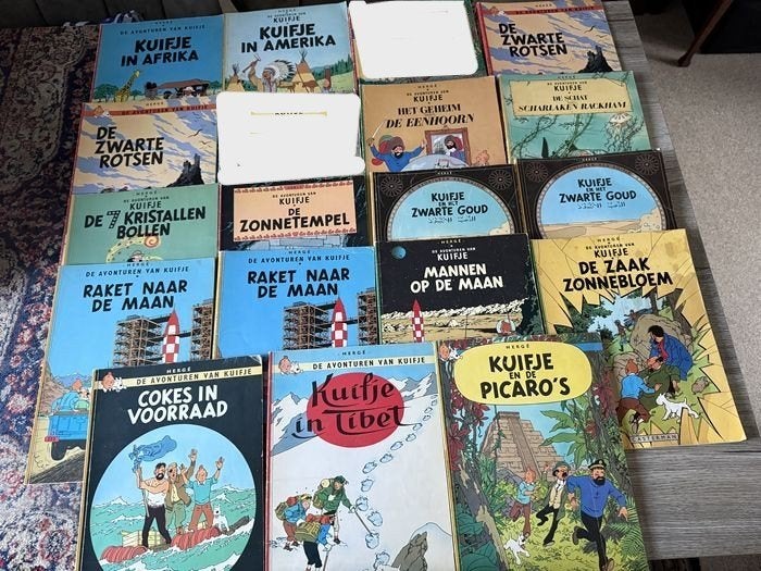Kuifje 17 Albums waarvan 3 dubbel. Hergé, Boeken, Stripboeken, Meerdere stripboeken, Ophalen of Verzenden, Zo goed als nieuw