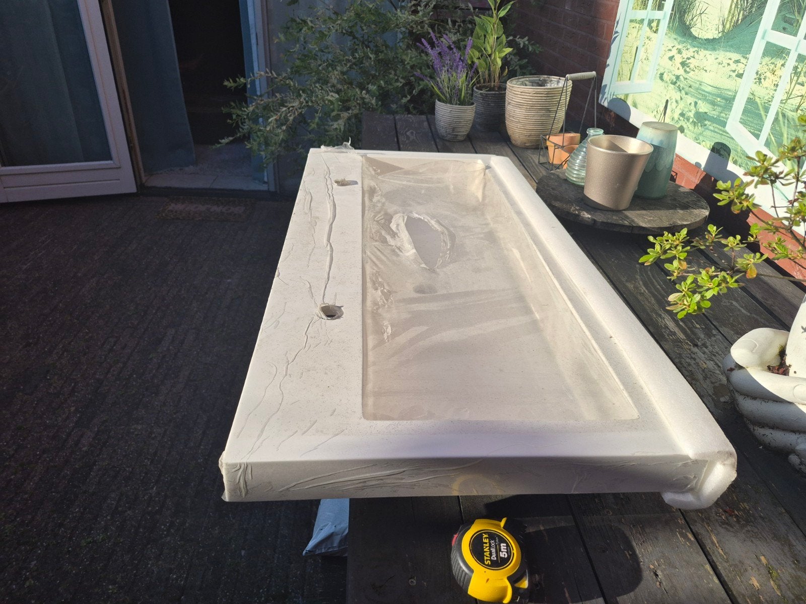 Nieuwe wasbak in verpakking - 100x44x12 cm, Doe-het-zelf en Verbouw, Sanitair, Ophalen of Verzenden