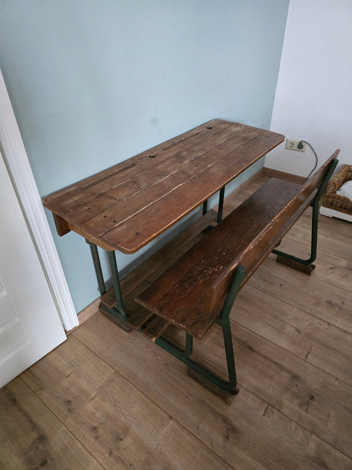 Vintage lessenaar- Hout en metaal, Ophalen