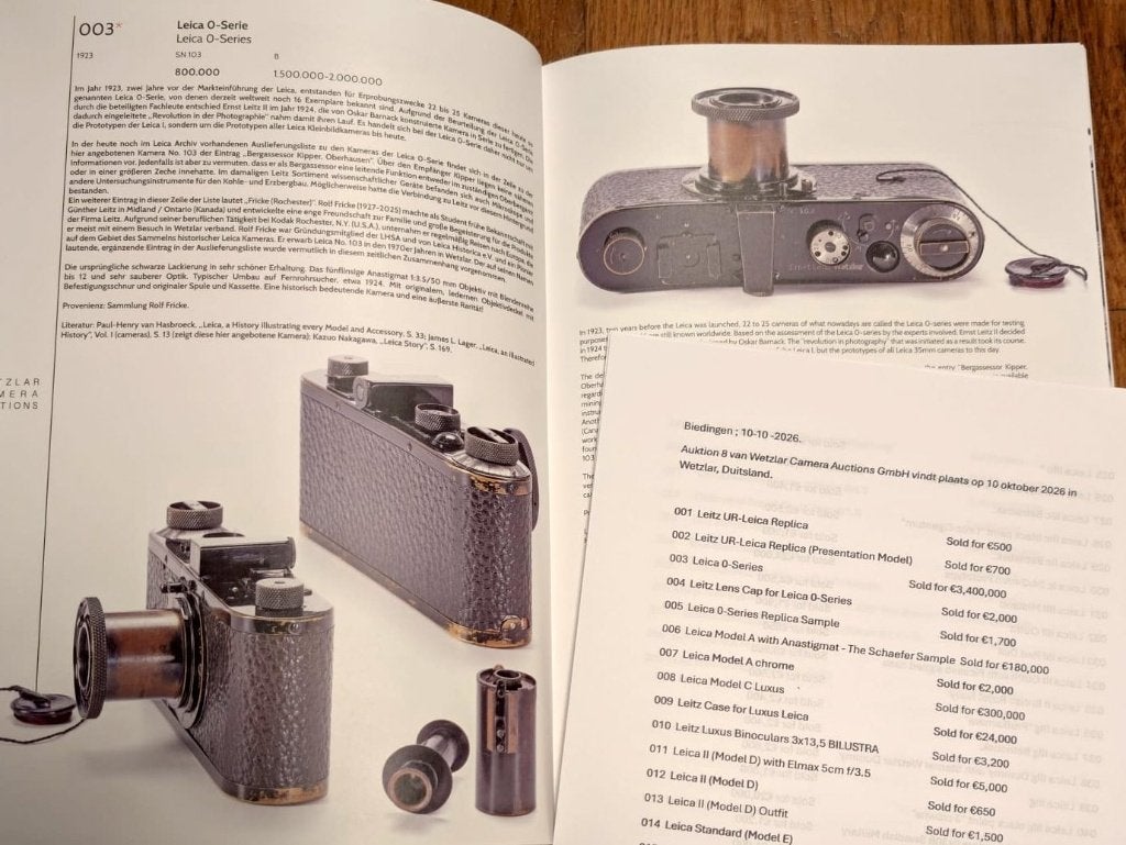Leica camera prijslijst., Ophalen, Compact, Leica