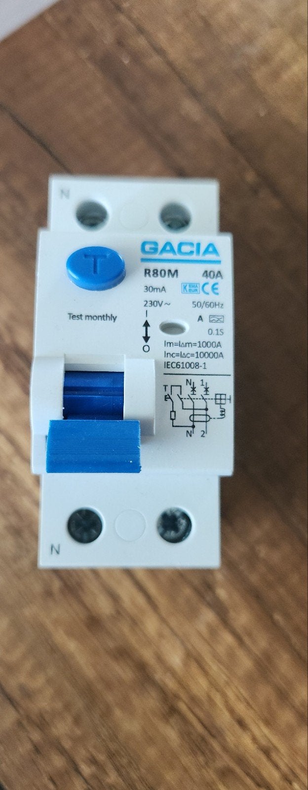 Gacia Aardlekschakelaar 30mA 40A, Ophalen of Verzenden, Nieuw, Overige merken, Aardlekschakelaar