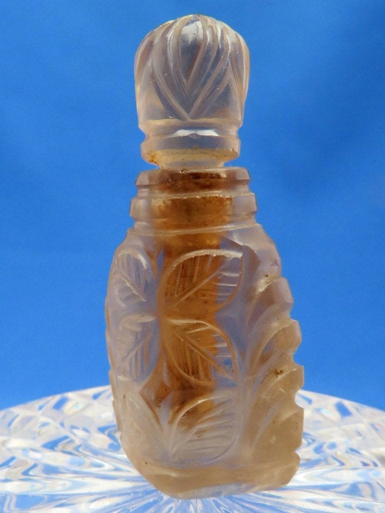 Mini - ONBEKEND - Art Nouveau - leeg - 4,8cm, Ophalen of Verzenden, Gebruikt, Parfumfles