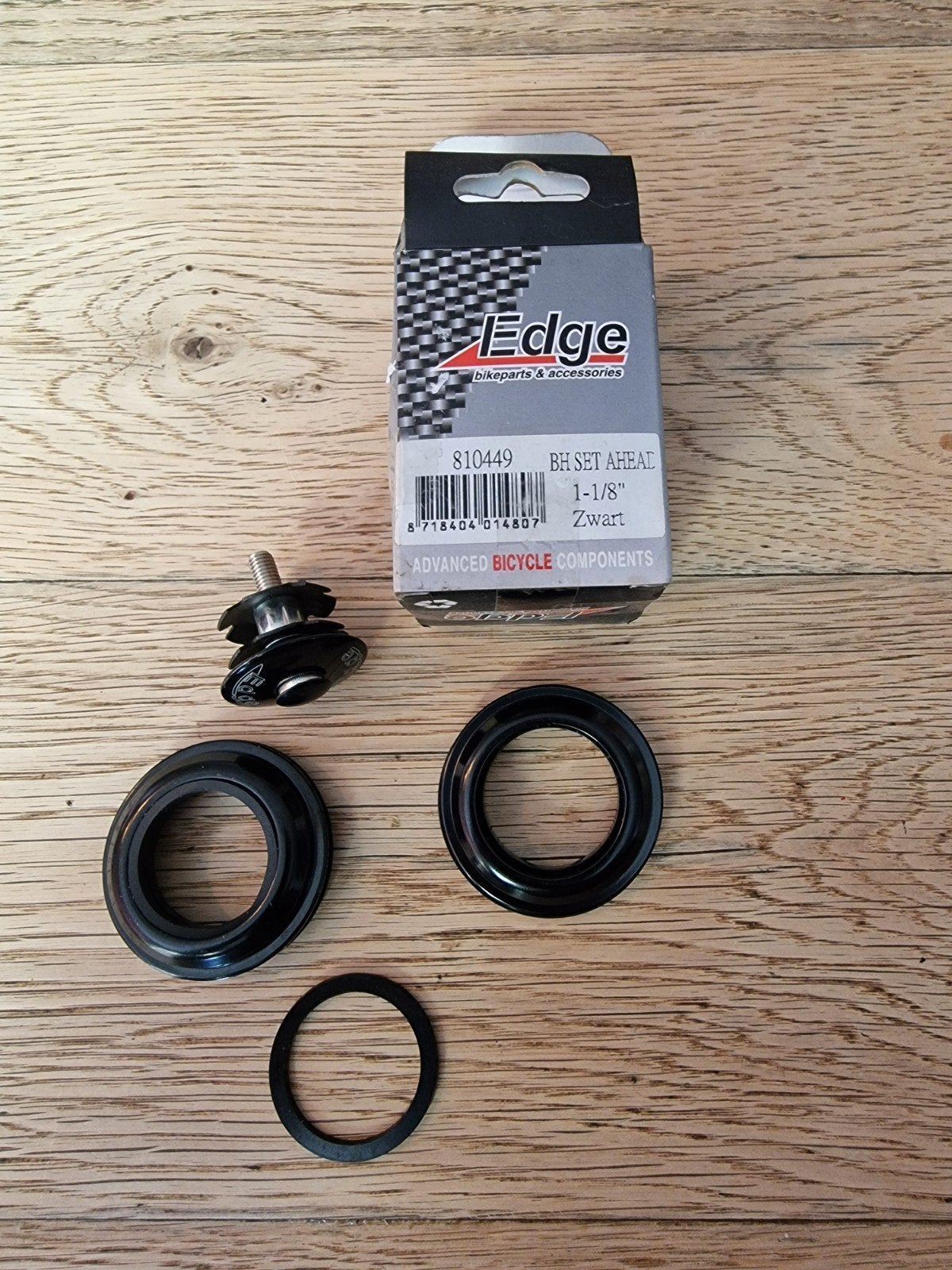 Nieuw: Edge 1-1/8" Semi-Geïntegreerd Balhoofdstel Zwart, Edge, Racefiets, Overige typen, Ophalen of Verzenden