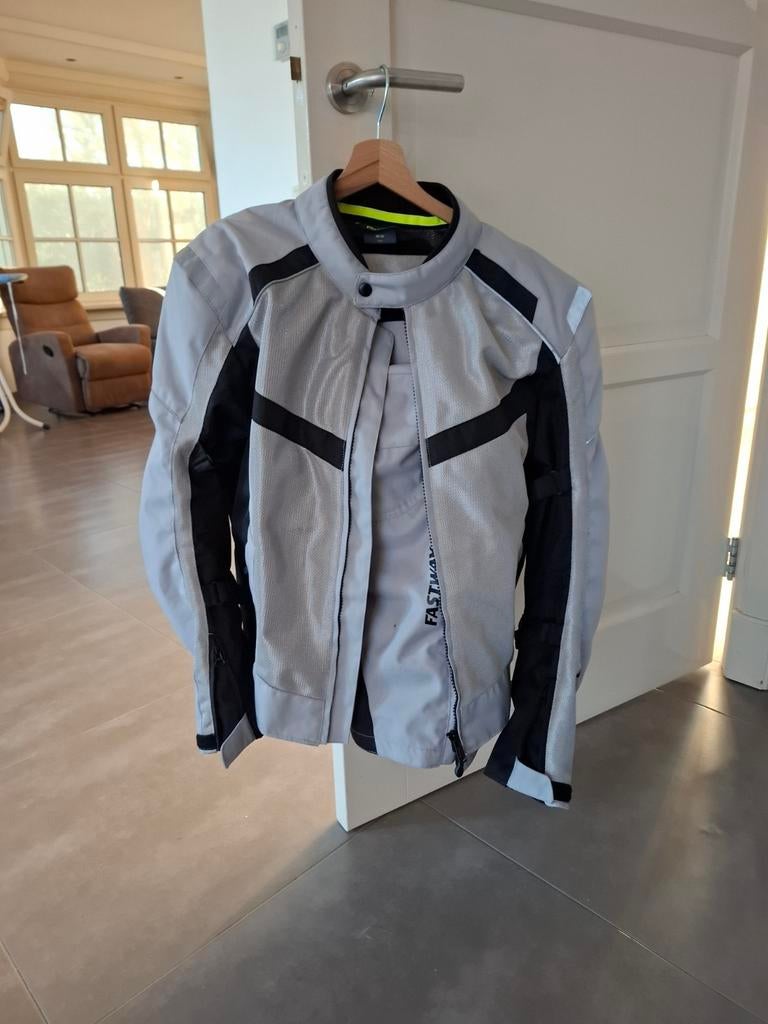Fastway motorcombi maat 50 - grijs/zwart, Motoren, Kleding | Motorkleding, Ophalen, Fastway, Tweedehands, Heren