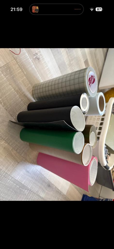 Diverse knutselmaterialen: vinyl en folie rollen, Ophalen of Verzenden, Nieuw